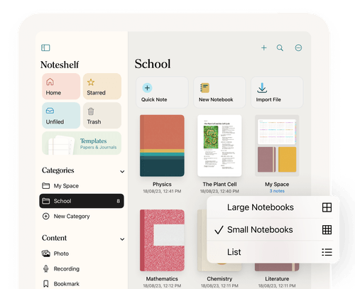 Noteshelf | Note-taking app | AI-powered handwriting